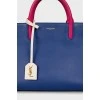 Кожаная сумка кроссбоди комбинированного цвета