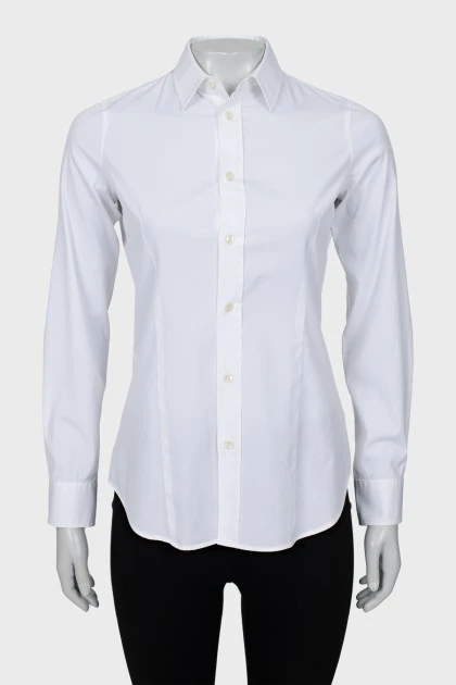 Приталена біла сорочка