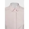 Приталенная рубашка светло-розового цвета