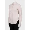 Приталенная рубашка светло-розового цвета