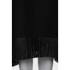 Шерстяная юбка декорированная бахромой