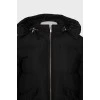 Куртка черного цвета из шелка