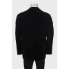 Мужской велюровой пиджак черного цвета