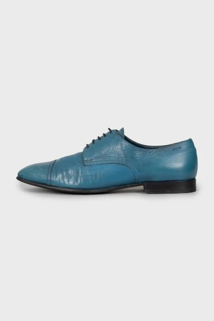 Мужские туфли голубого цвета