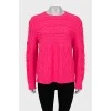 Вовняний светр яскраво-рожевого кольору