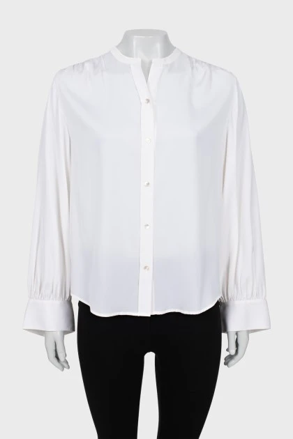 Блуза з шовку вільного крою