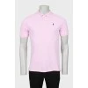 Мужская розовая футболка поло