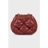 Червона сумка Bubble Quilted Lambskin Micro Flap Bag