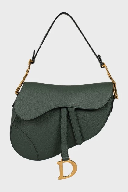 Зелена сумка Saddle