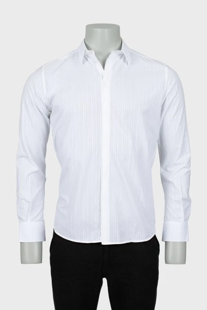Мужская рубашка в полоску белого цвета