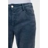 Мужские велюровые брюки синего цвета