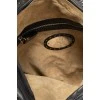 Кожаная сумка-хобо декорированная бисером