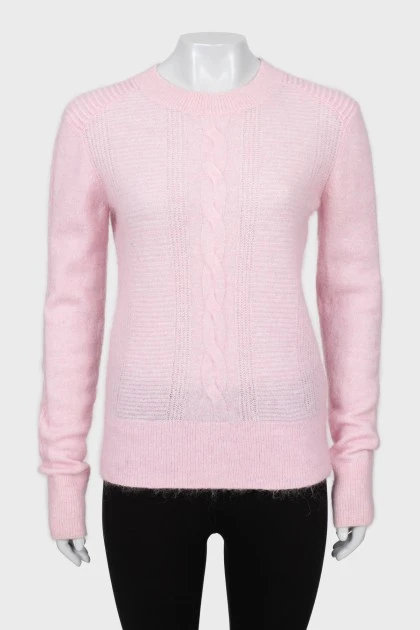 В'язаний рожевий светр