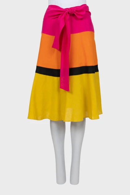 Полосатая юбка комбинированного цвета