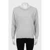 Кашемировый пуловер серого цвета