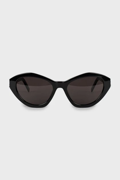 Черные солнцезащитные очки кошачий глаз