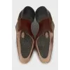 Мужские кожаные туфли коричневого цвета