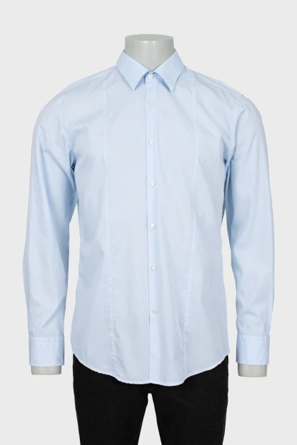 Мужская классическая рубашка голубого цвета