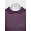 Прозрачная блуза фиолетового цвета