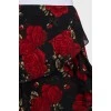 Шелковая юбка мини в цветочный принт