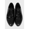 Мужские черные туфли с тиснением на коже