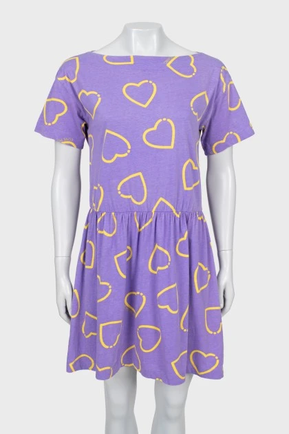 Фіолетова сукня в принт
