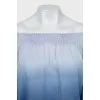 Прозрачная блуза в принт-градиент