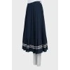 Плиссированная юбка синего цвета