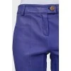 Шкіряні штани фіолетового кольору