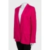 Розовый пиджак прямого кроя
