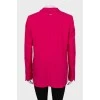 Розовый пиджак прямого кроя