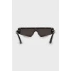 Черные солнцезащитные очки browline с логотипом