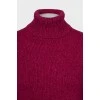 Удлиненный вязанный свитер 