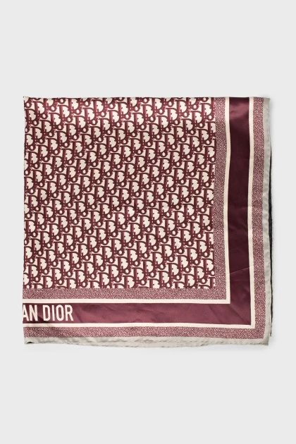 Двухсторонний платок с логотипом бренда 