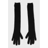 Вязанные удлиненные перчатки 