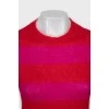 Двухцветный свитер в полоску