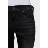 Укорочені джинси темно-сірого кольору