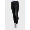 Укорочені джинси темно-сірого кольору