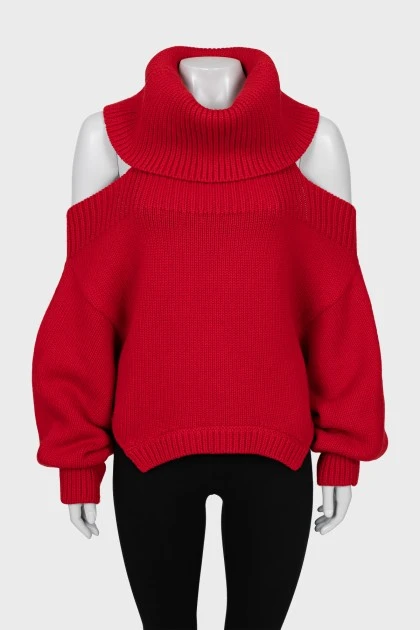 Вовняний светр із відкритою спиною