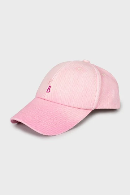 Розовая кепка с биркой