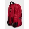 Текстильные рюкзак красного цвета