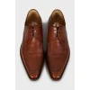 Чоловічі коричневі туфлі на шнурівці