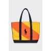 Текстильная сумка шоппер комбинированного цвета