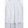 Двойная юбка миди белого цвета