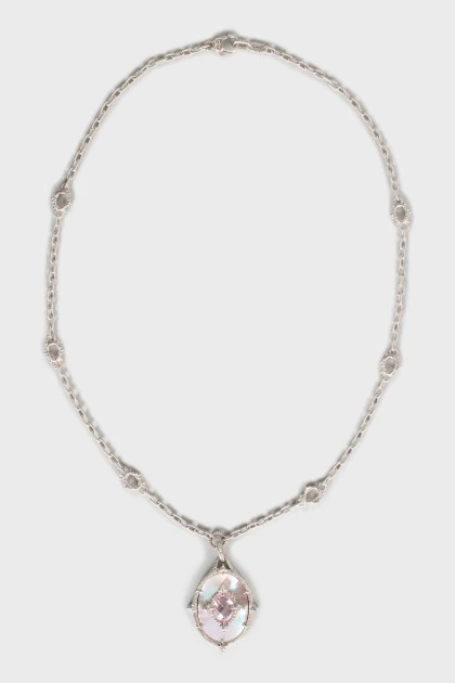 Серебряный комплект из кольца и подвески