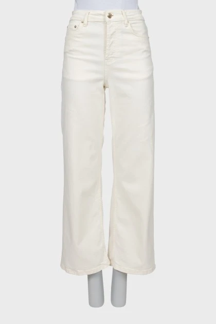 Білі джинси wide leg fit