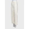 Білі джинси wide leg fit
