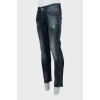 Чоловічі джинси slim fit з потертим ефектом