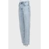 Джинси mom fit з рваним ефектом