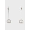 Серьги-подвески из белого золота